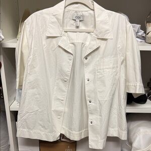 COS White Short-Sleeve Shirt